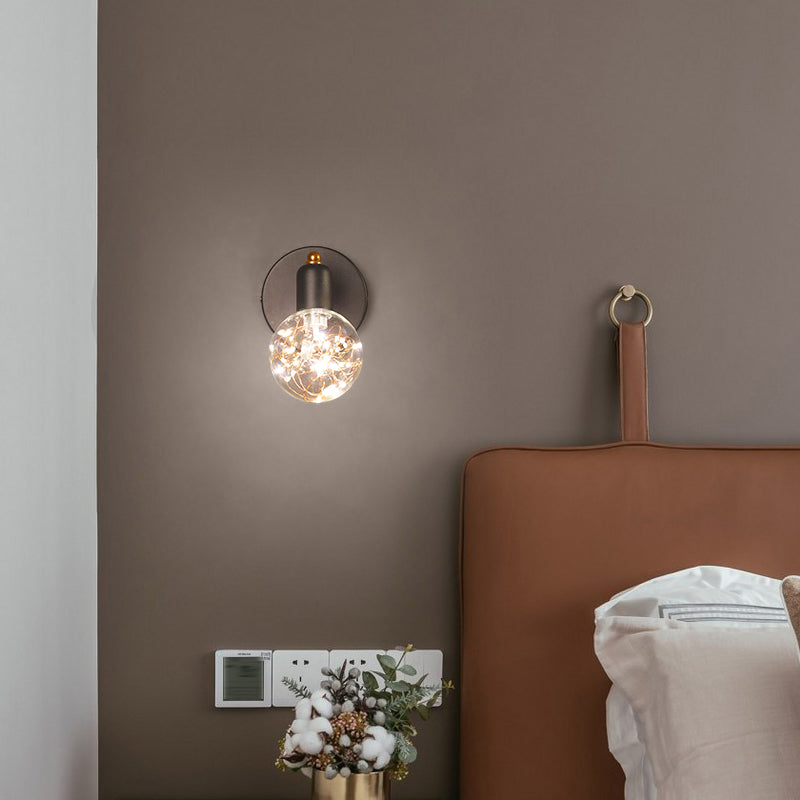 Glas moderne leeswandwandeling wereldwijd 1 licht wandgemonteerd licht voor slaapkamer