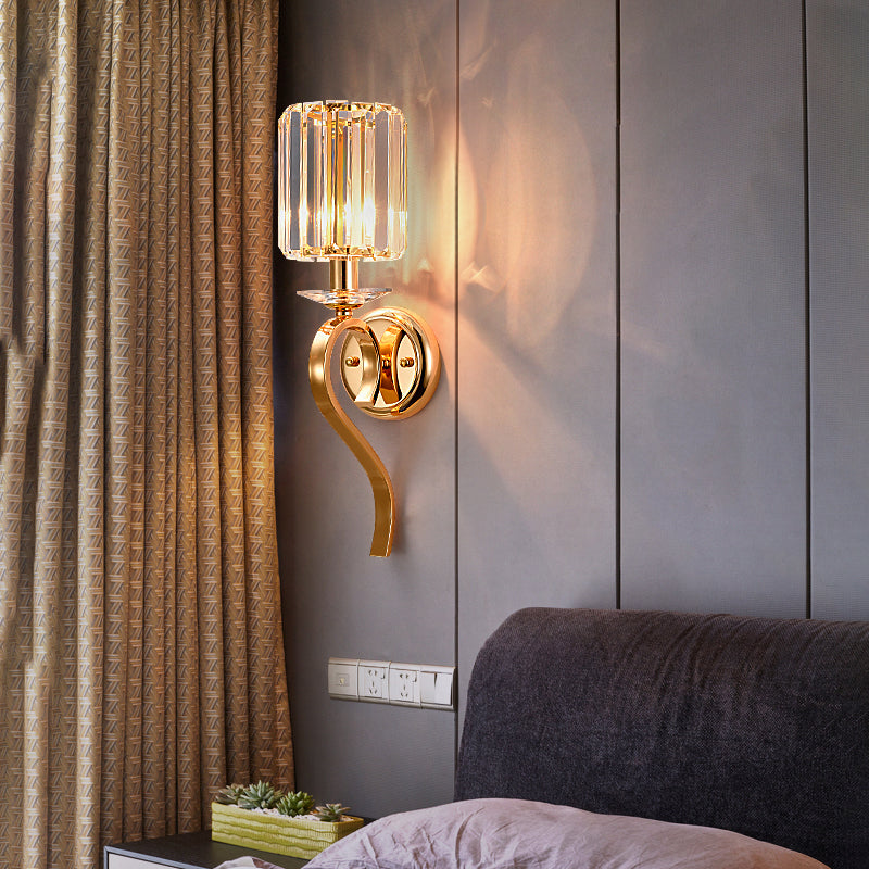 Luces de pared de cristal nórdicas modernas lámparas montadas en la pared de cilindro para sala de estar