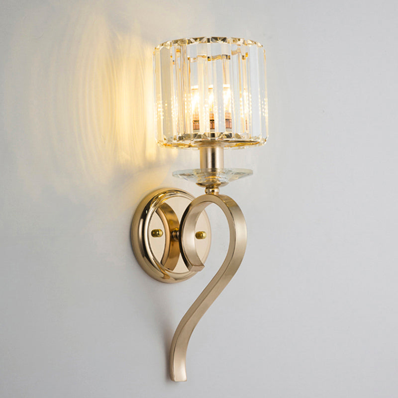 Luces de pared de cristal nórdicas modernas lámparas montadas en la pared de cilindro para sala de estar
