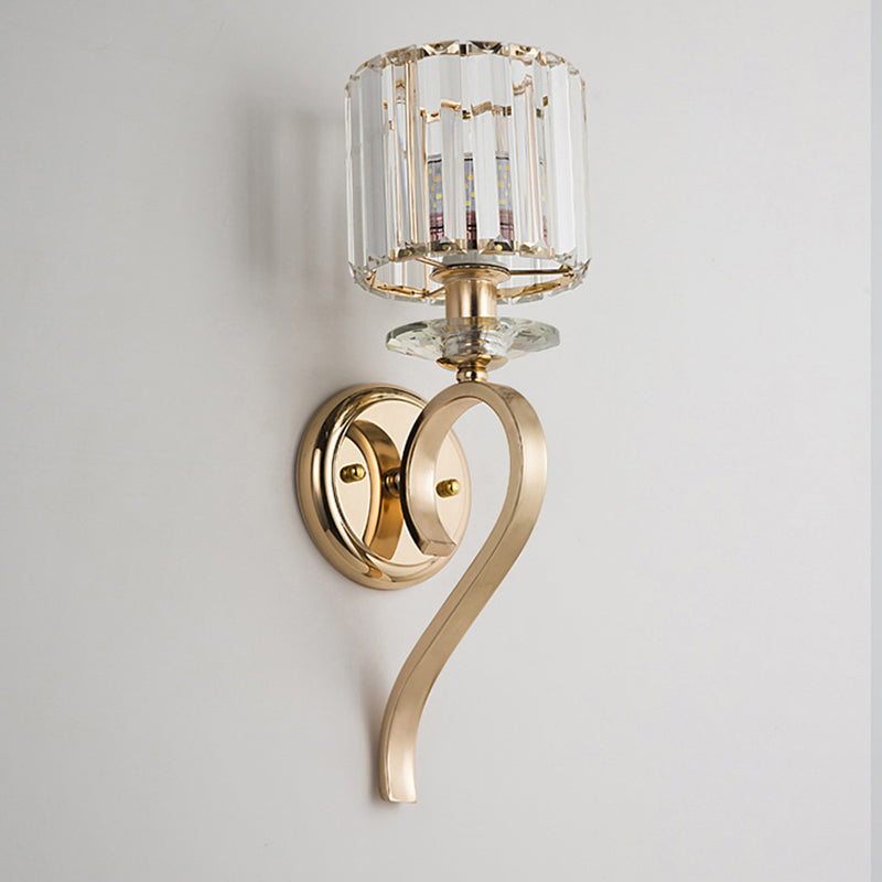 Luces de pared de cristal nórdicas modernas lámparas montadas en la pared de cilindro para sala de estar