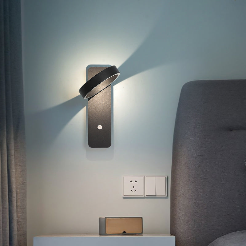 Lampade a 1 luci di minimalismo Light Frepfurs Sconce lampade da parete in ferro per camera da letto