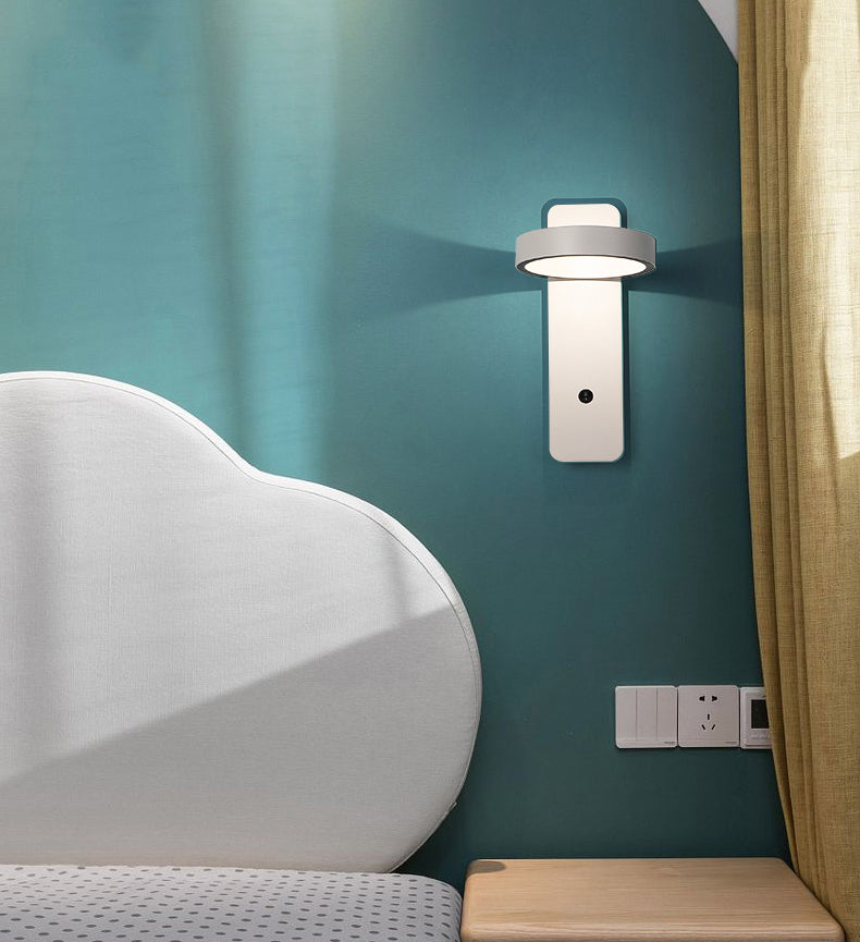 Lampade a 1 luci di minimalismo Light Frepfurs Sconce lampade da parete in ferro per camera da letto