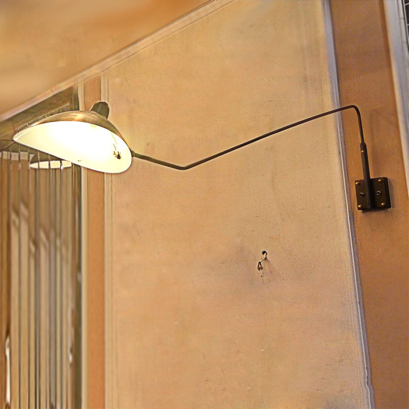 Fispositi di illuminazione in metallo industriale a parete a 1 luci di altalena in nero in nero