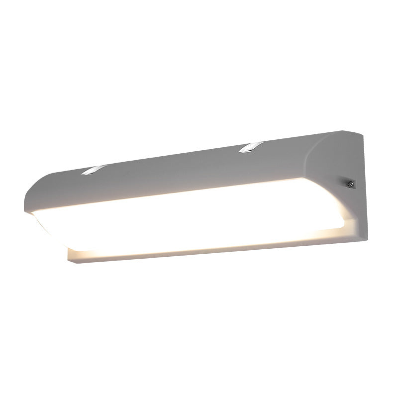 Geometric Shade Wall Lighting Modern Simple Style Metal 1 Light Sconce Light in Black and White