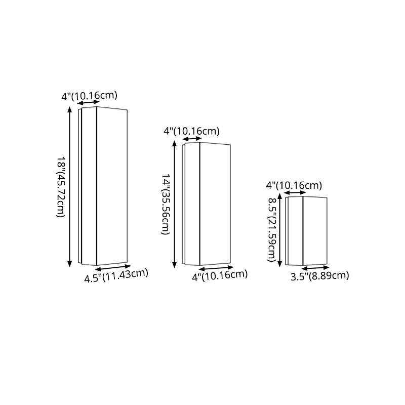 Modern Simple Fashion Style Linear Shade Wall Sconce Metal 1 Light Sconces in