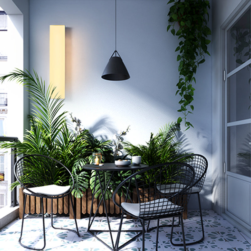 Modern Simple Fashion Style Linear Shade Wall Sconce Metal 1 Light Sconces in