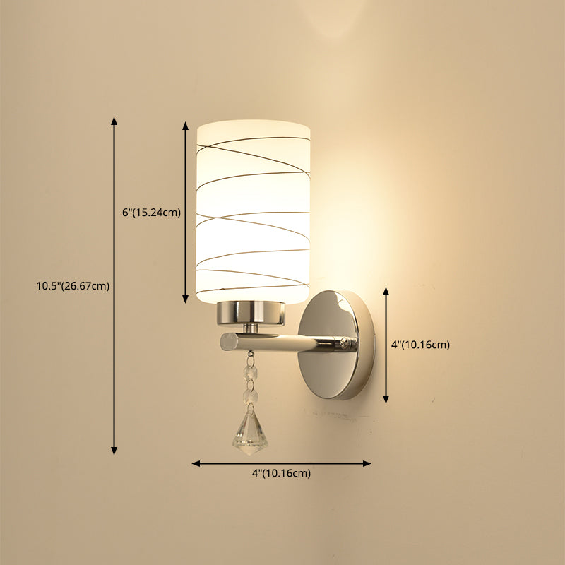 Round Disc Shade Wall Lighting Modern Simple Style Glass 1 Light Sconce Light in Gold