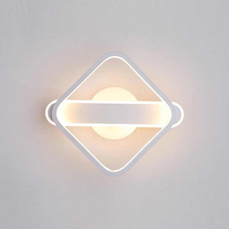 1-licht ronde wand SCONCE Moderne eenvoudige stijl glazen wandverlichting in goud en zwart