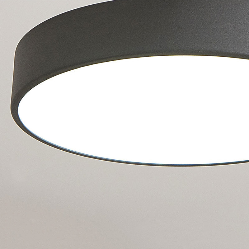 Acrylic Circular LED Hanging Lamp in Modern Concise Style Iron Macaron Pendant Light for Dining Room