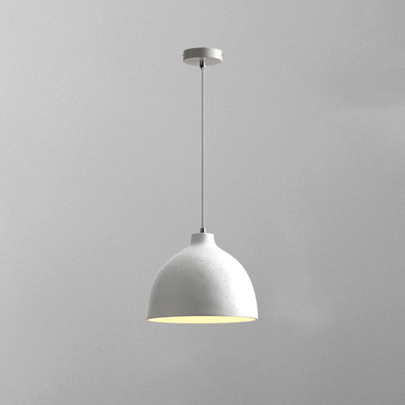 Modern Creative Single Pendant Light Resin Bowl Macaron Hanging Lamp for Dining Room