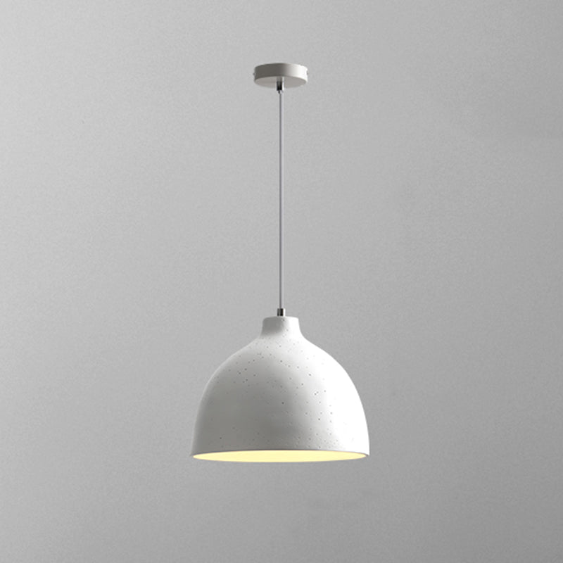 Modern Creative Single Pendant Light Resin Bowl Macaron Hanging Lamp for Dining Room