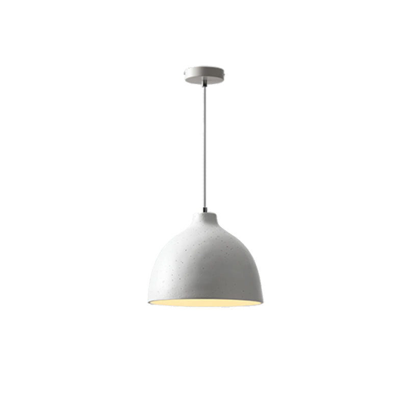 Modern Creative Single Pendant Light Resin Bowl Macaron Hanging Lamp for Dining Room