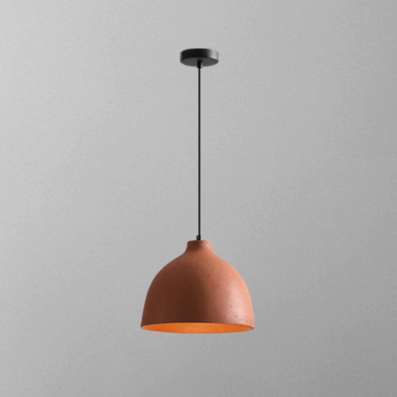 Modern Creative Single Pendant Light Resin Bowl Macaron Hanging Lamp for Dining Room