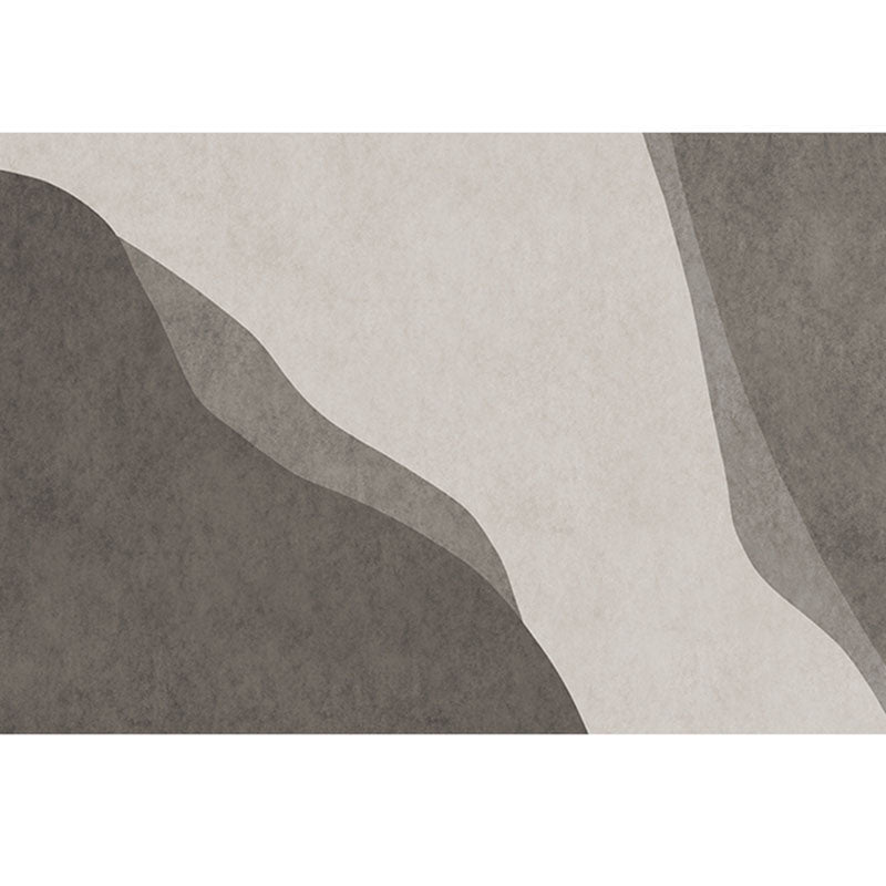 Gray Tone Nordic Area Carpet Polyester Color Blooming Indoor Rug Easy Care Carpet for Living Room