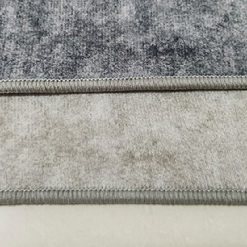Gray Tone Nordic Area Carpet Polyester Color Blooming Indoor Rug Easy Care Carpet for Living Room