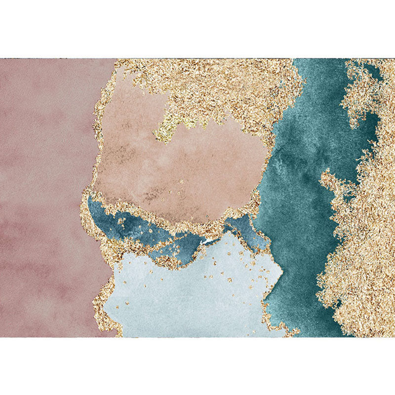 Apricot Tone Luxury Area Rug Polyester Blooming Traces Carpet Easy Care Rug for Home Decoration