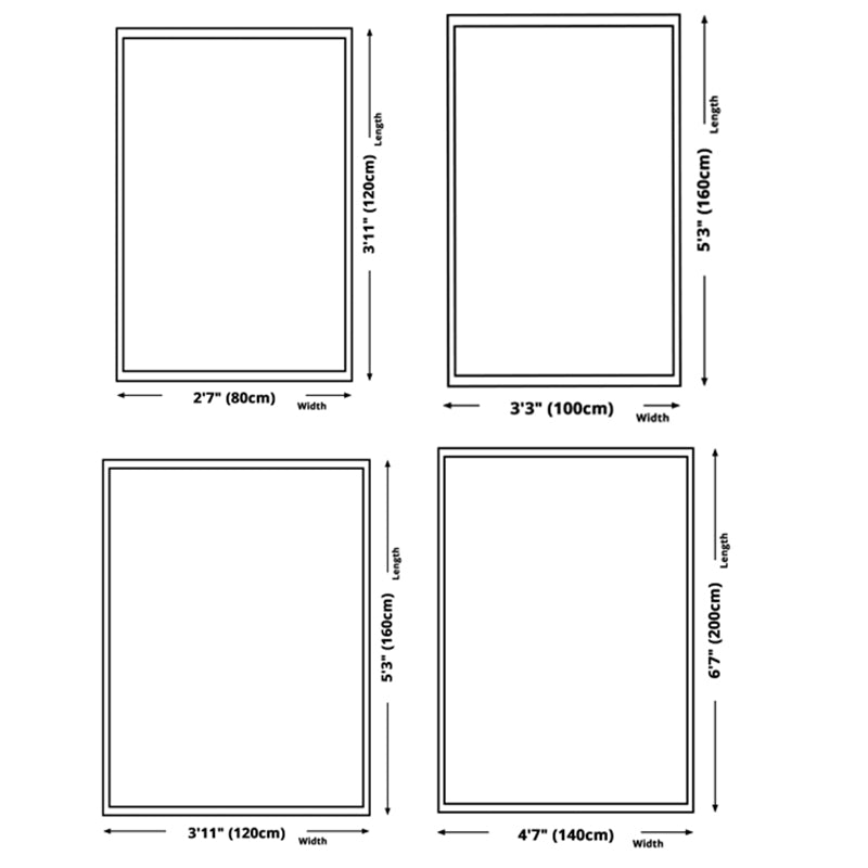 Multicolor Luxe Indoor Rug Polyester Abstract Print Carpet Non-Slip Backing Rug for Home Decor