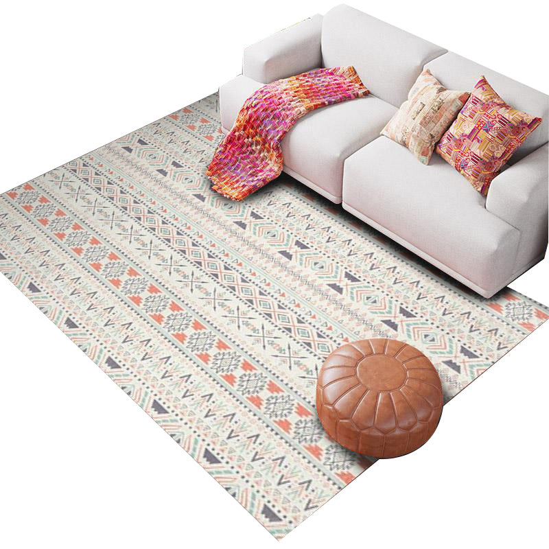 Classic Southwestern Rug Tribal Pattern Carpet Polyester Stain Resistant Rug for Home Decoration