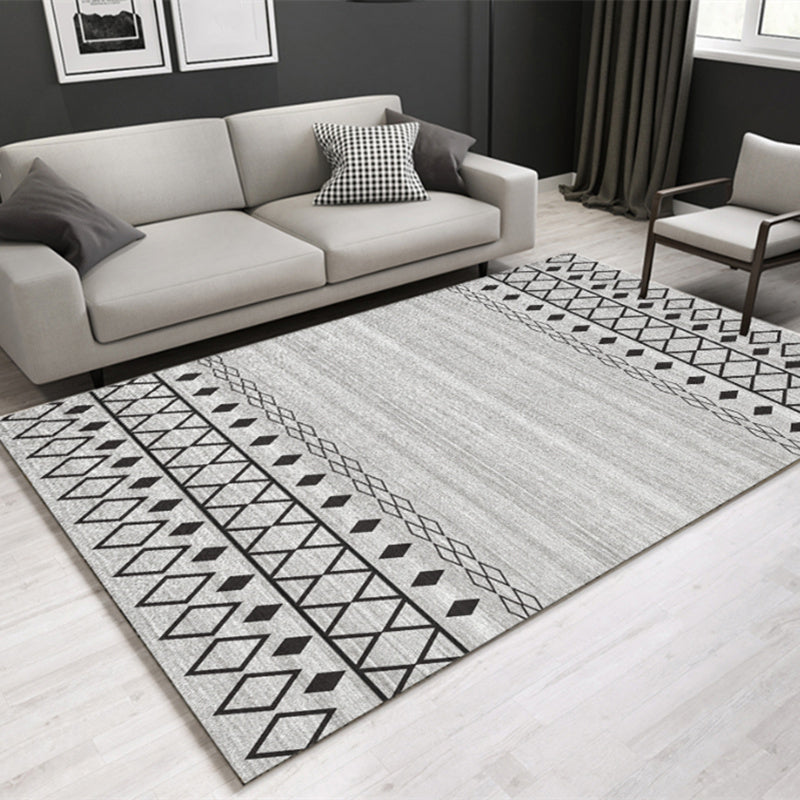 Boho-Chic Striped Rug Classical Reclaimed Area Rug Stain Resistant Area Carpet for Home Decoration