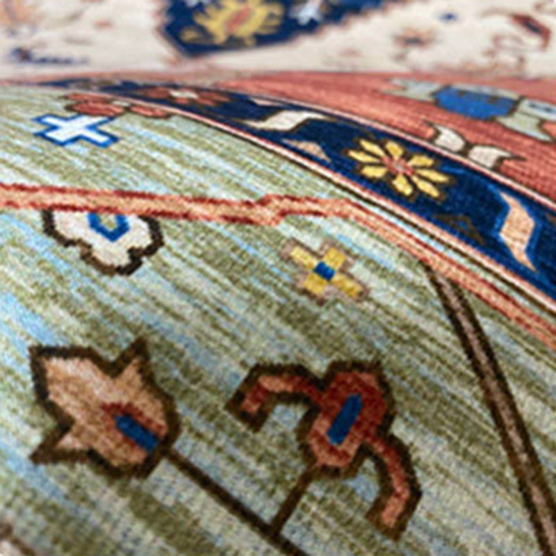 Navy Bohemian Area Carpet Polyester Medallion Indoor Rug Washable Carpet for Indoor Room