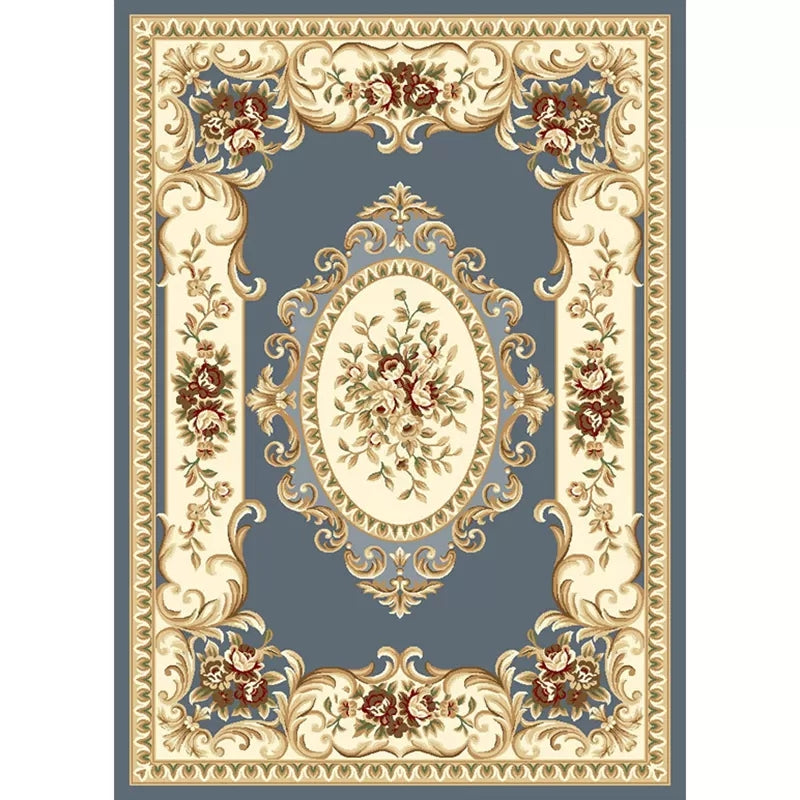 Funky Carpet Modern Floral Print Indoor Rug Polyester Non-Slip Backing Carpet for Living Room