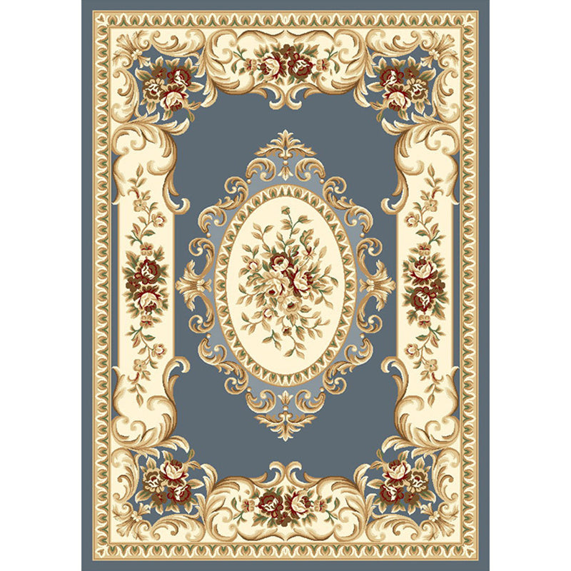 Funky Carpet Modern Floral Print Indoor Rug Polyester Non-Slip Backing Carpet for Living Room