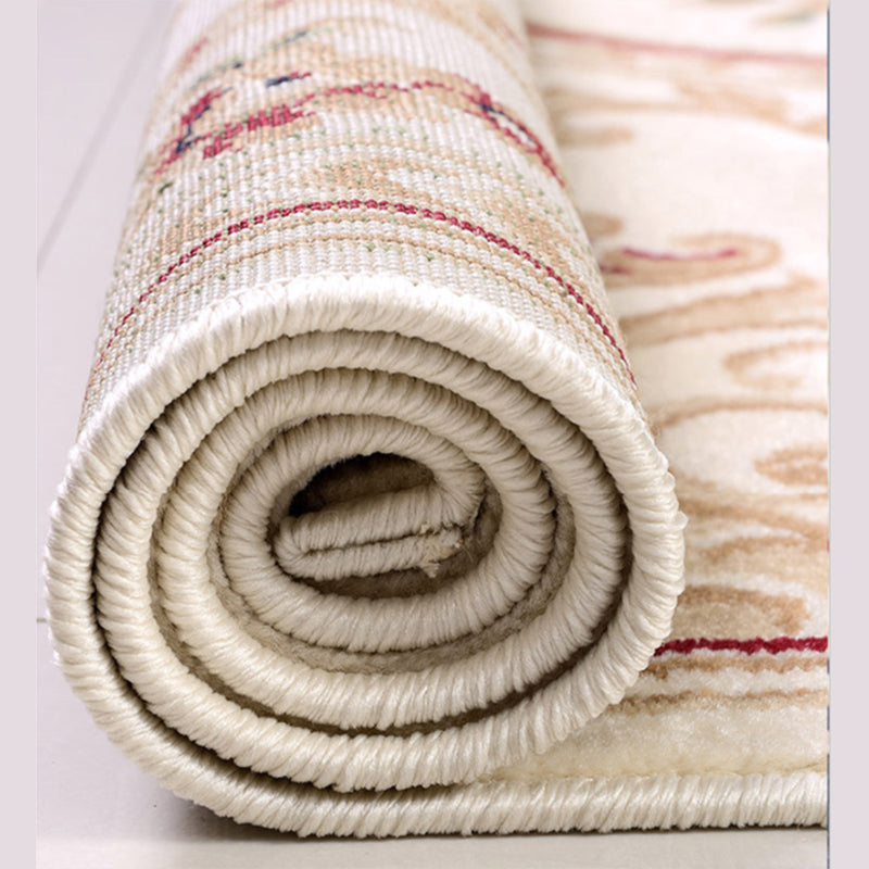 Funky Carpet Modern Floral Print Indoor Rug Polyester Non-Slip Backing Carpet for Living Room