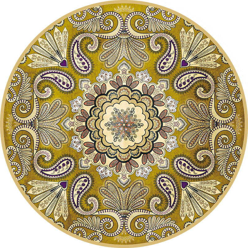 Rode woonkamer tapijt Shabby Chic Tribal Pattern Area Tapijt niet-slip achterste tapijt