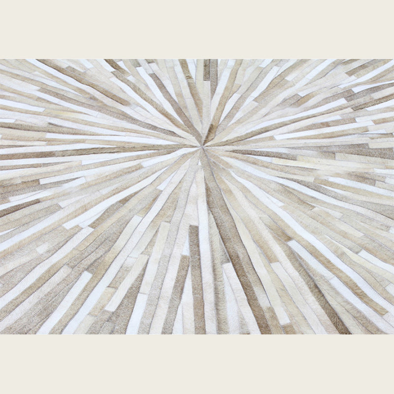 Fancy Pink Geometric Pattern Area Rug Cowhide Area Carpet Anti-Slip Washable Rug for Living Room