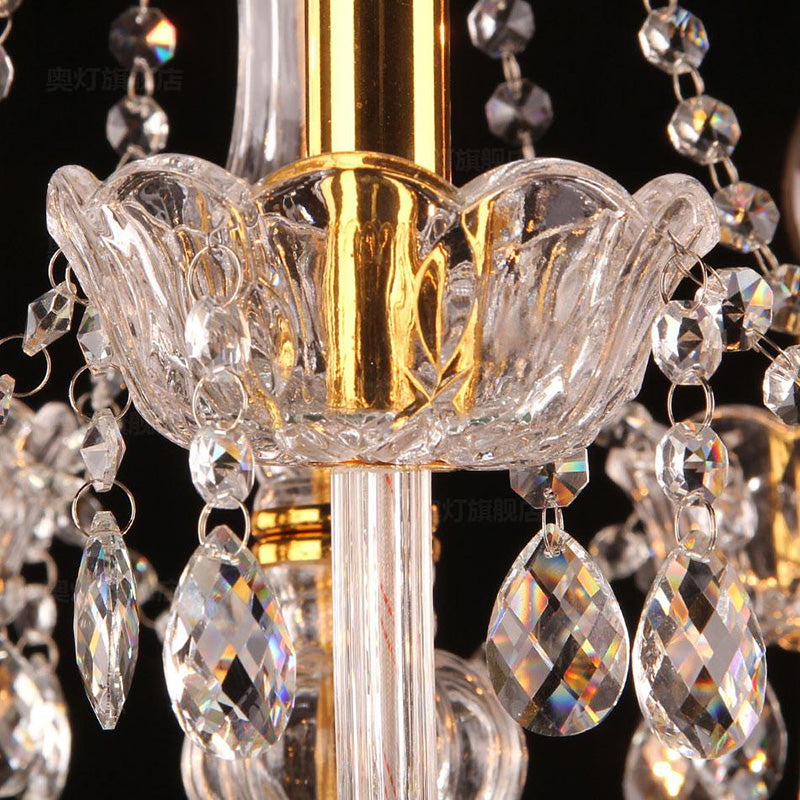 Lámpara de araña de velas iluminación de vidrio tradicional iluminación para restaurante