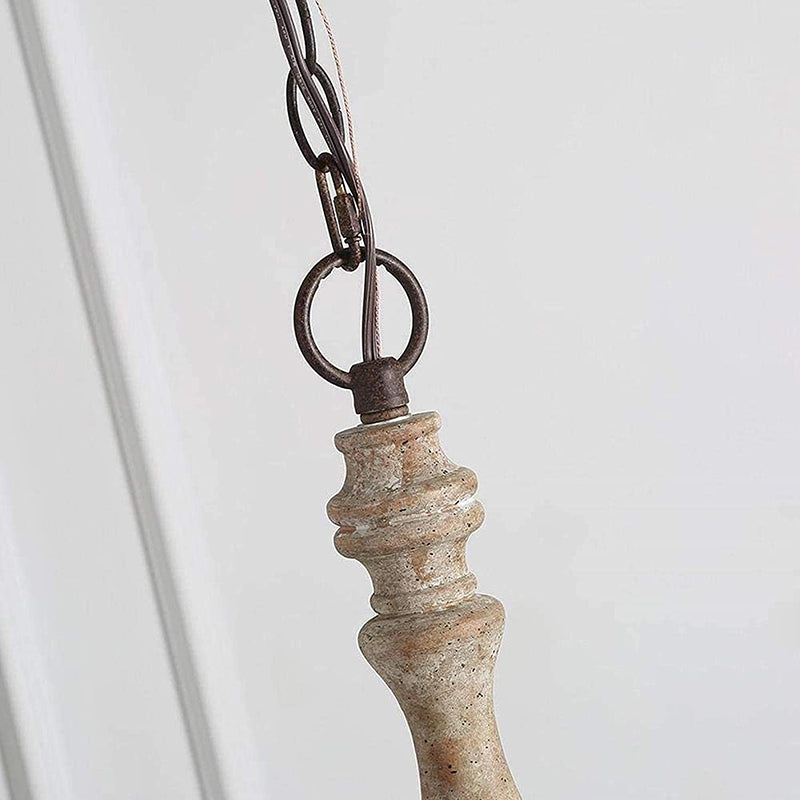 Chandelier de bougie blanche en détresse Style country françai