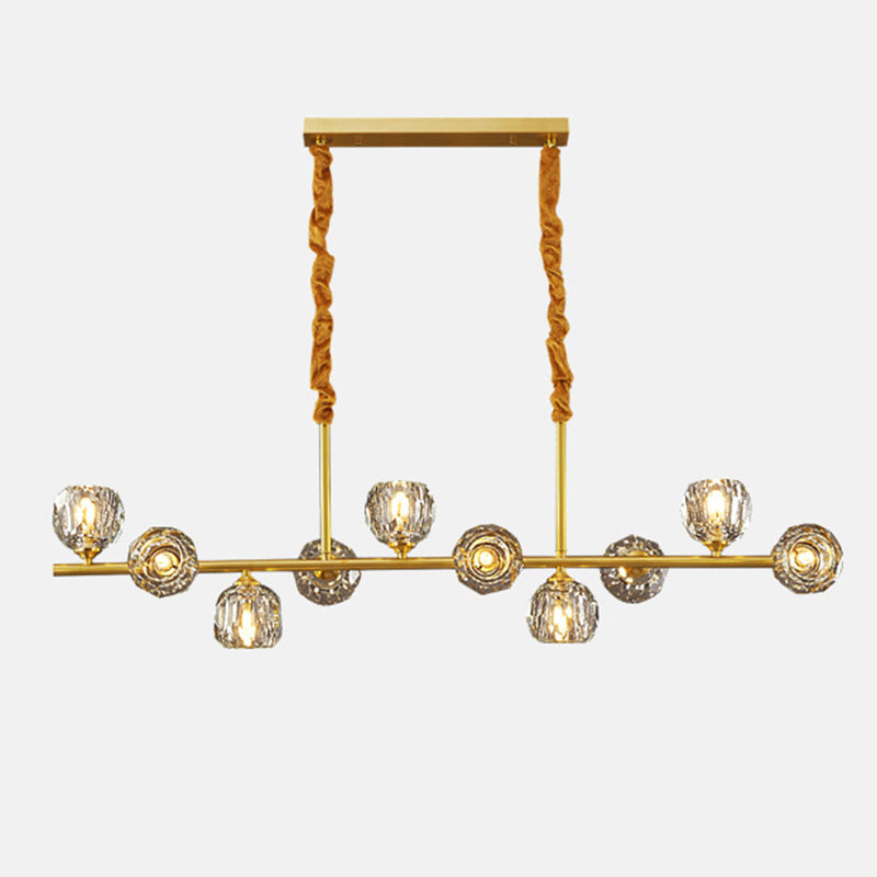 Accensione dell'Isola Globe Crystal Contemporary Simplicity Fishting di illuminazione a sospensione per il ristorante