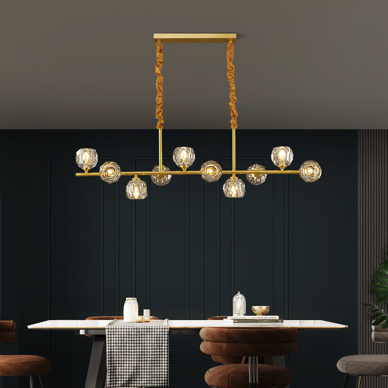 Accensione dell'Isola Globe Crystal Contemporary Simplicity Fishting di illuminazione a sospensione per il ristorante