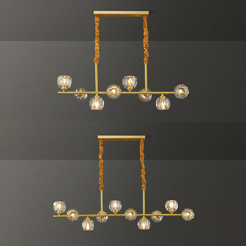 Accensione dell'Isola Globe Crystal Contemporary Simplicity Fishting di illuminazione a sospensione per il ristorante