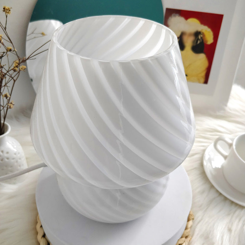 Ultra-modern Simplicity Gourd Table Lamp Hand-Blown Glass Nightstand Lamp for Bedroom