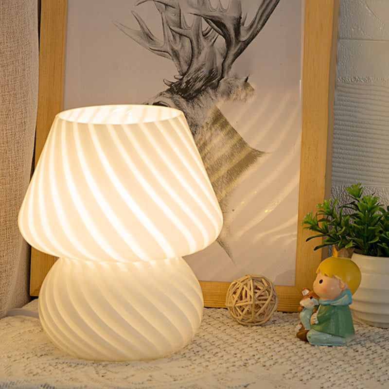 Ultra-modern Simplicity Gourd Table Lamp Hand-Blown Glass Nightstand Lamp for Bedroom