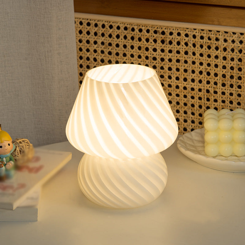 Ultra-modern Simplicity Gourd Table Lamp Hand-Blown Glass Nightstand Lamp for Bedroom
