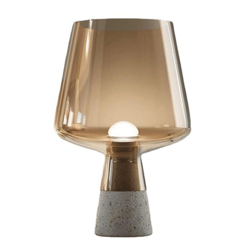 Lampada da comodino in vetro con lampada da tavolo affusolata ultramoderna per camera da letto