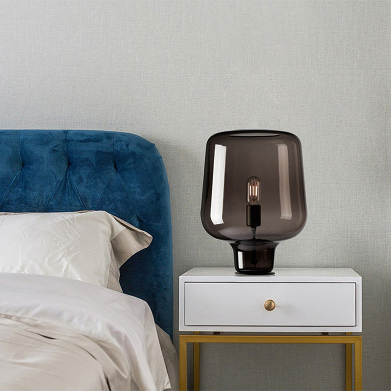 Lámpara de mesa geométrica de estilo posmoderno vidrio 1 sala de estar de la sala de estar luz
