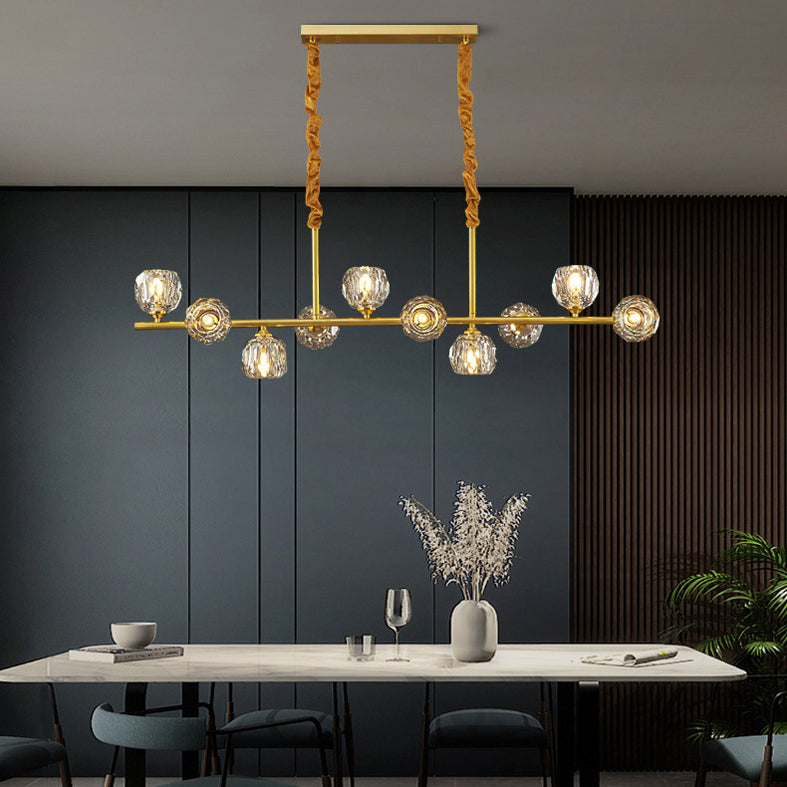 Accensione dell'Isola Globe Crystal Contemporary Simplicity Fishting di illuminazione a sospensione per il ristorante
