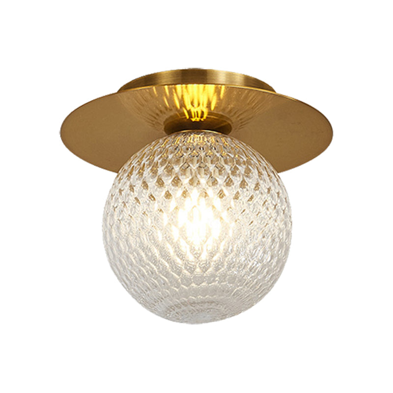 Clear/Light-Brown/Cream Orbit Ceiling Light Modern Glass 1 Light Kitchen Flushmount Ceiling Lamp