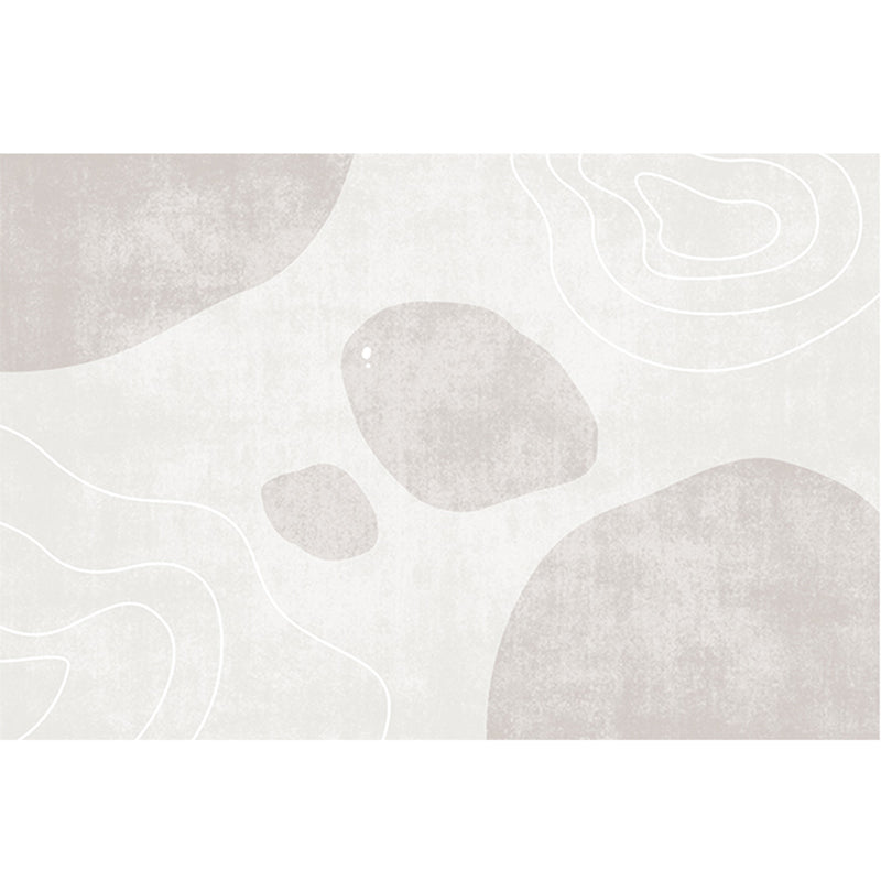 Light Color Modern Area Rug Polyester Abstract Print Carpet Non-Slip Backing Rug for Home Decoration