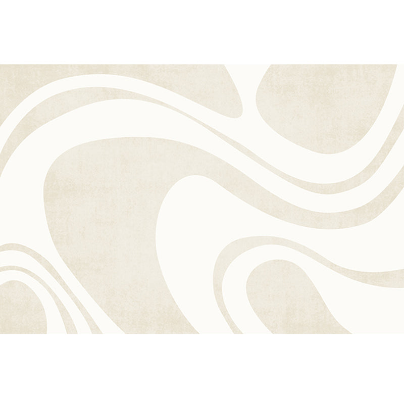 Light Color Modern Area Rug Polyester Abstract Print Carpet Non-Slip Backing Rug for Home Decoration