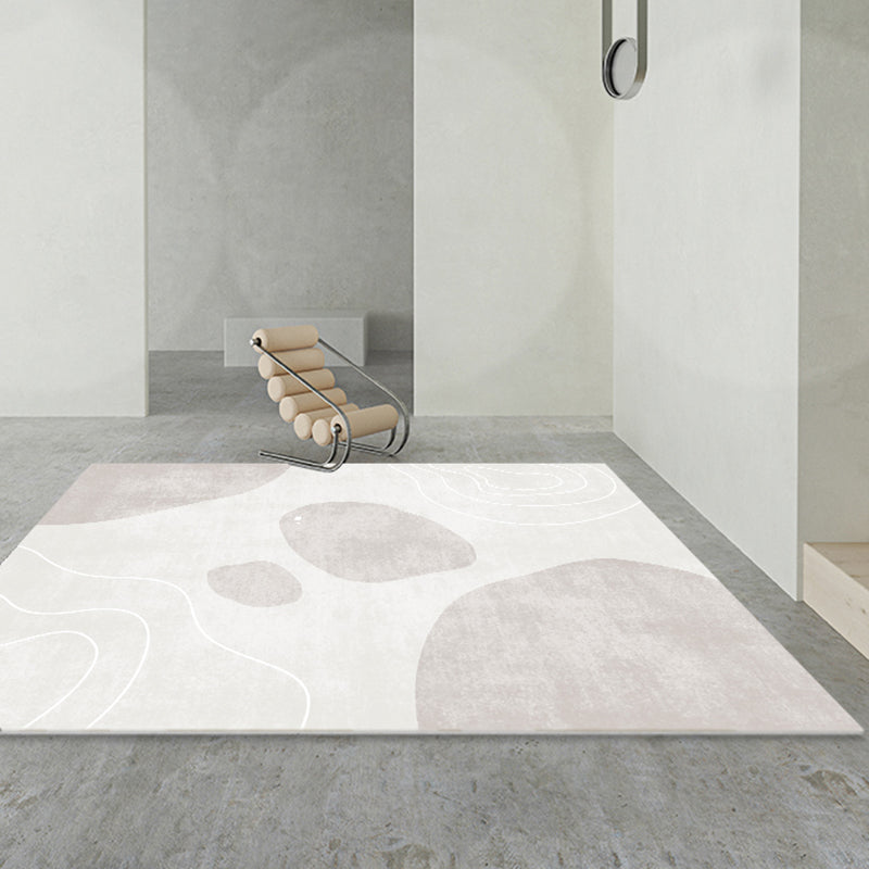 Tapis moderne de couleur claire, en Polyester, imprimé abstrait, avec support antidérapant, pour la décoration de la maison