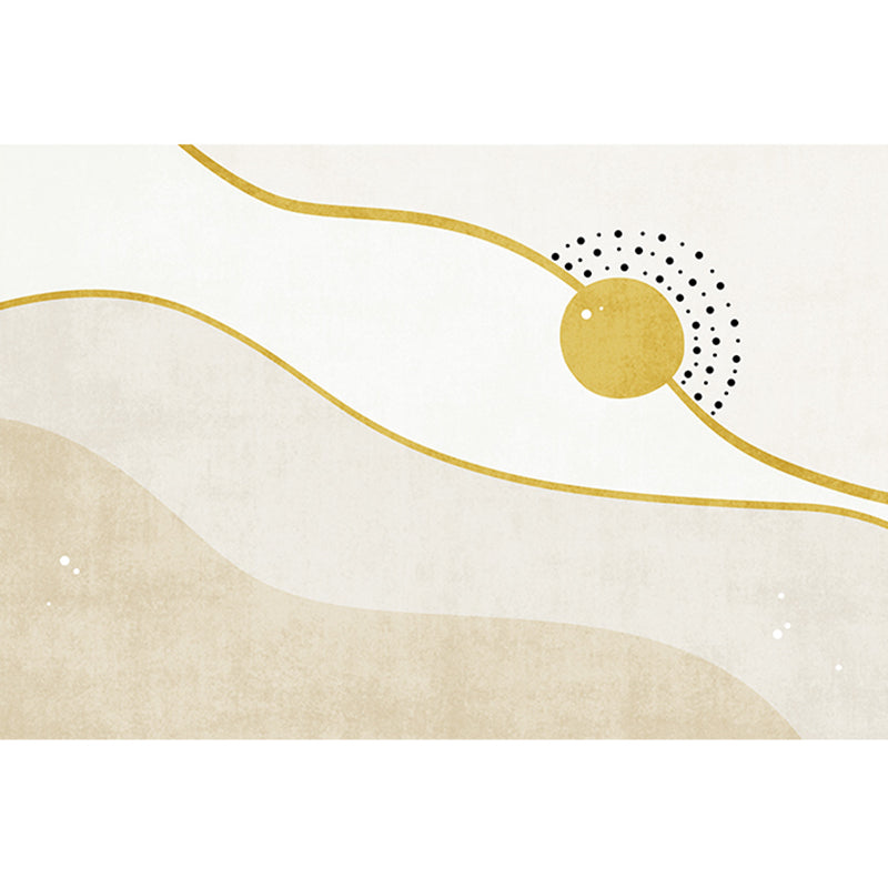 Light Color Modern Area Rug Polyester Abstract Print Carpet Non-Slip Backing Rug for Home Decoration