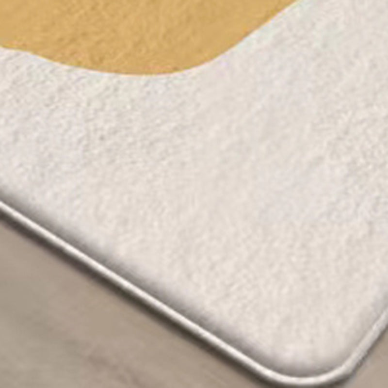 Tapis d'intérieur créatif en Polyester, ton blanc, bloc de couleur, avec support antidérapant, pour la décoration de la maison