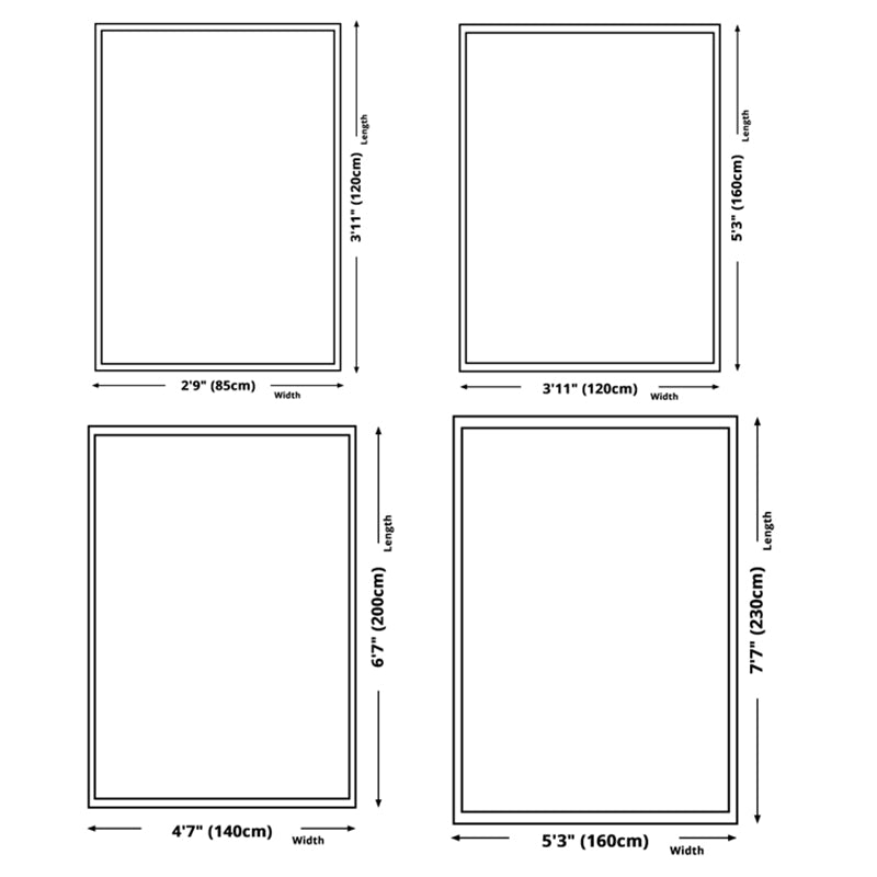 White Tone Bold Area Rug Polyester Abstract Pattern Carpet Non-Slip Backing Rug for Home Decoration