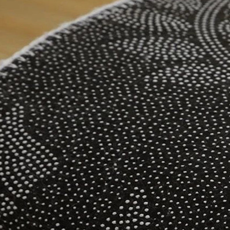 White Tone Bold Area Rug Polyester Abstract Pattern Carpet Non-Slip Backing Rug for Home Decoration