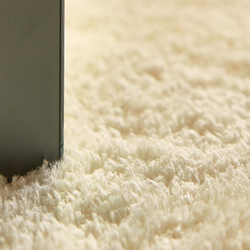 White Tone Nordic Area Carpet Polyester Color Block Rug Anti-Slip Backing Carpet for Living Room
