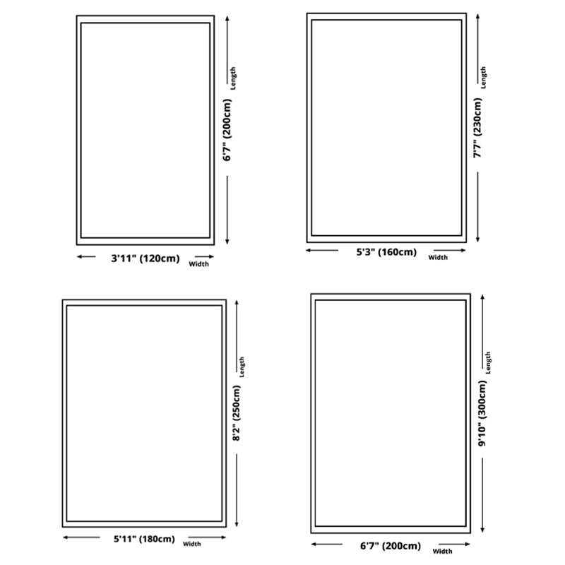 Multicolor Modern Area Carpet Polyester Abstract Print Indoor Rug Easy Care Carpet for Living Room